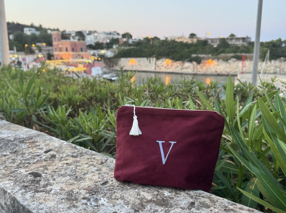 La pochette · Velluto media — Burgundy